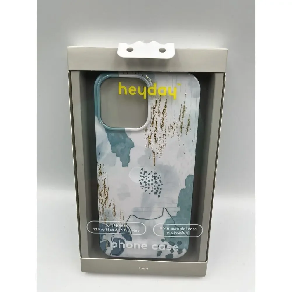 heyday antimicrobial Hard phone Case for iPhone 13 Pro - Teal, White, Gold